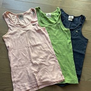 3 Lacoste tanks